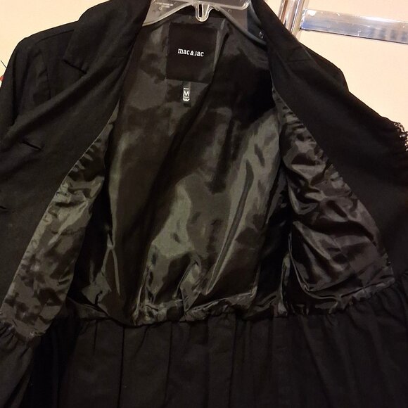 NWOT mac & jac Women’s Chic Black Lined Lace Blazer Lightweight Jacket Size 6 - Picture 13 of 13